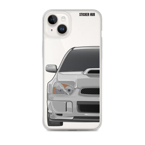 Silver 03-05 Subaru WRX STI - iPhone Case