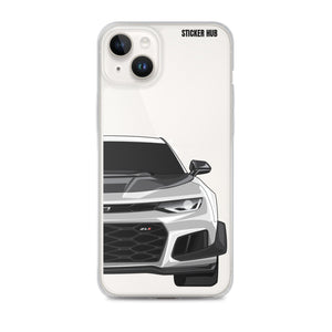 Silver 6th Gen Camaro ZL1 1LE - iPhone Case