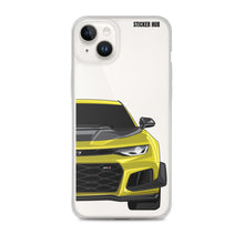 Load image into Gallery viewer, Yellow 6th Gen Camaro ZL1 1LE - iPhone Case