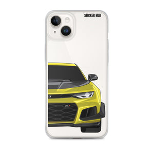 Yellow 6th Gen Camaro ZL1 1LE - iPhone Case