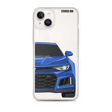 Load image into Gallery viewer, Hyper Blue 6th Gen Camaro ZL1 - iPhone Case