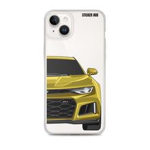 Load image into Gallery viewer, Yellow 6th Gen Camaro ZL1 - iPhone Case