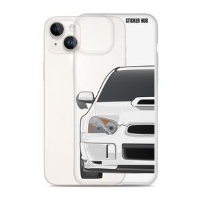 White 03-05 Subaru WRX STI - iPhone Case