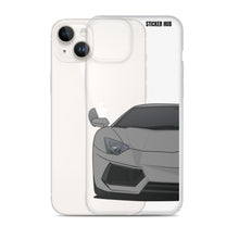 Load image into Gallery viewer, Gray Lamborghini Aventadoor - iPhone Case