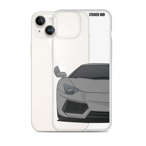 Gray Lamborghini Aventadoor - iPhone Case