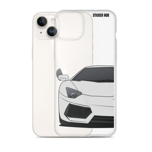 Silver Lamborghini Aventadoor - iPhone Case