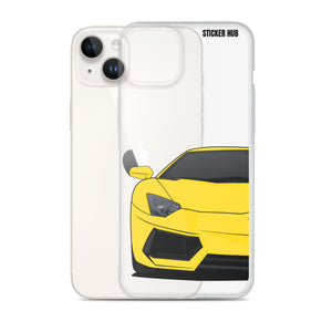 Yellow Lamborghini Aventadoor - iPhone Case