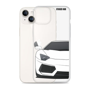 White Lamborghini Aventadoor - iPhone Case