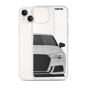 Silver B9 Audi S3 - iPhone Case