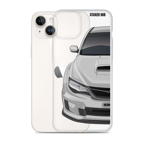 Silver 09-14 Subaru WRX STI - iPhone Case