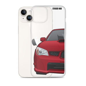 Garnet Red 06-07 Subaru WRX STI- iPhone Case