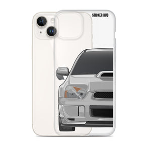 Silver 03-05 Subaru WRX STI - iPhone Case