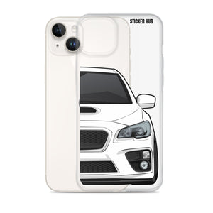 White 15-17 Subaru WRX STI - iPhone Case