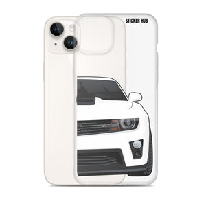 White 5th Gen Camaro ZL1 - iPhone Case