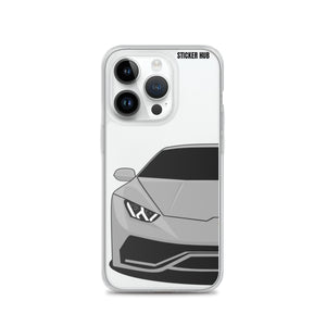 Silver Lamborghini Huracan - iPhone Case