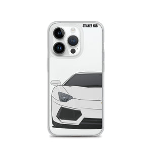 Silver Lamborghini Aventadoor - iPhone Case