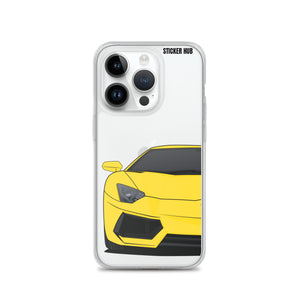 Yellow Lamborghini Aventadoor - iPhone Case