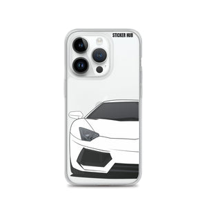 White Lamborghini Aventadoor - iPhone Case