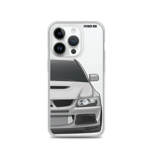 Silver Mitsubishi Evo - iPhone Case