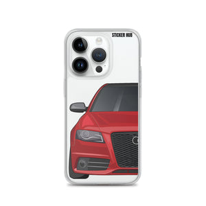 Brilliant Red B8 Audi S4 - iPhone Case