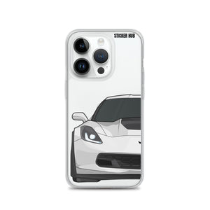 White C7 Corvette Z06 - iPhone Case