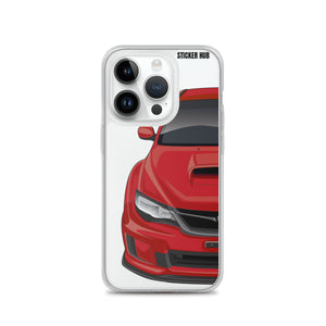 Red 09-14 Subaru WRX STI - iPhone Case