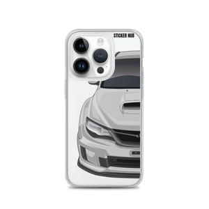 Silver 09-14 Subaru WRX STI - iPhone Case