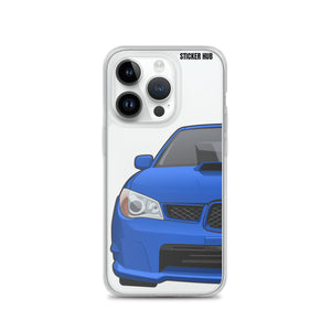 WR Blue 06-07 Subaru WRX STI - iPhone Case