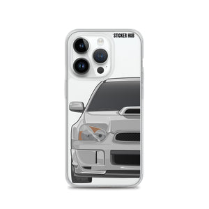 Silver 03-05 Subaru WRX STI - iPhone Case