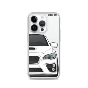 White 15-17 Subaru WRX STI - iPhone Case