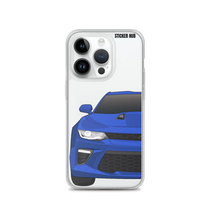 Hyper Blue 6th Gen Camaro SS - iPhone Case