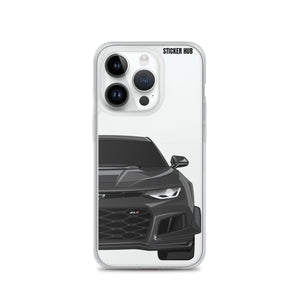 Black 6th Gen Camaro ZL1 1LE - iPhone Case