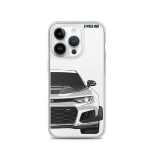 Silver 6th Gen Camaro ZL1 1LE - iPhone Case