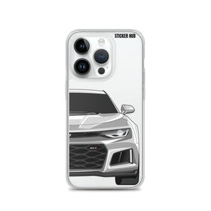 Silver 6th Gen Camaro ZL1 - iPhone Case