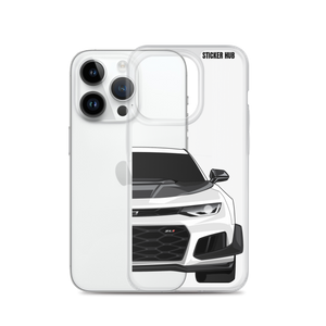 White 6th Gen Camaro ZL1 1LE - iPhone Case