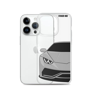 Silver Lamborghini Huracan - iPhone Case