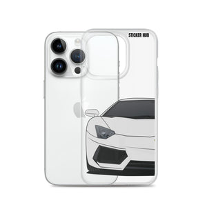 Silver Lamborghini Aventadoor - iPhone Case