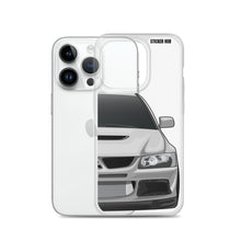 Load image into Gallery viewer, Silver Mitsubishi Evo - iPhone Case