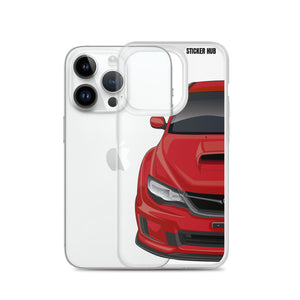 Red 09-14 Subaru WRX STI - iPhone Case