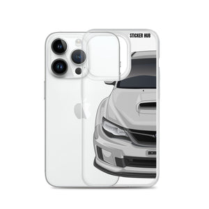 Silver 09-14 Subaru WRX STI - iPhone Case