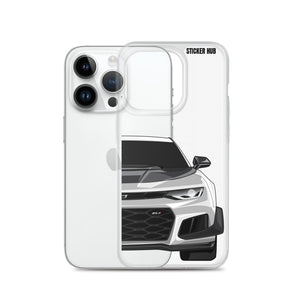 Silver 6th Gen Camaro ZL1 1LE - iPhone Case