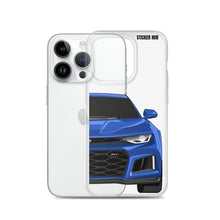 Load image into Gallery viewer, Hyper Blue 6th Gen Camaro ZL1 - iPhone Case