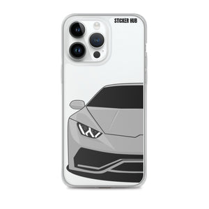 Silver Lamborghini Huracan - iPhone Case