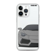 Load image into Gallery viewer, Gray Lamborghini Aventadoor - iPhone Case