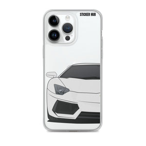 Silver Lamborghini Aventadoor - iPhone Case