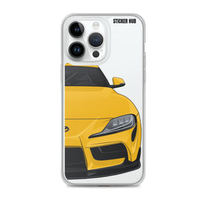 Yellow MKV Toyota Supra - iPhone Case