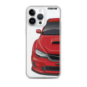 Red 09-14 Subaru WRX STI - iPhone Case