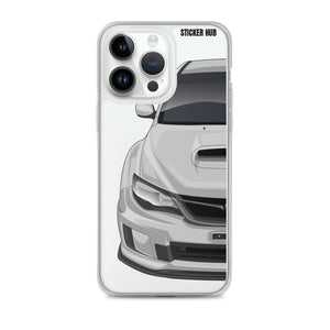 Silver 09-14 Subaru WRX STI - iPhone Case