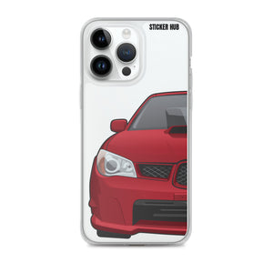 Garnet Red 06-07 Subaru WRX STI- iPhone Case