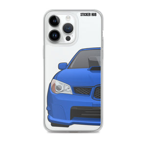 WR Blue 06-07 Subaru WRX STI - iPhone Case